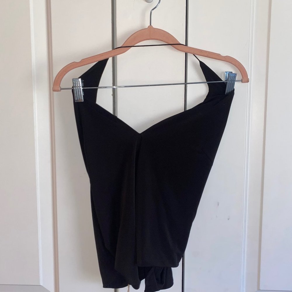 Alythea Scoop Low Back Tank Blouse Black Size Small